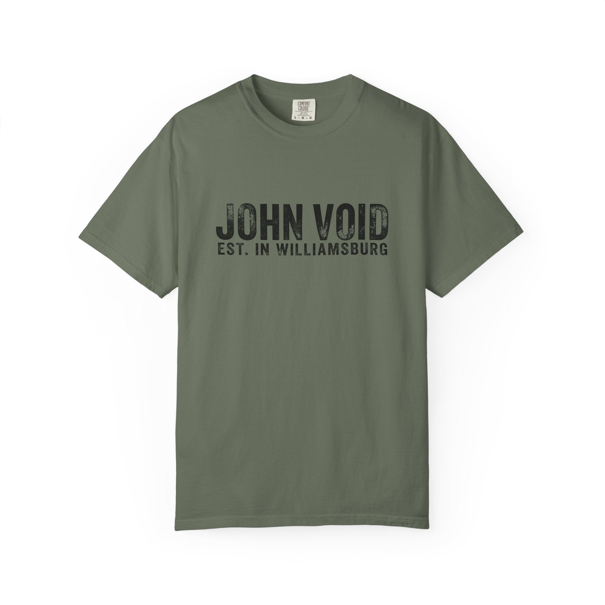 John Void Est. in Williamsburg Graphic T-Shirt | Vintage Text Logo