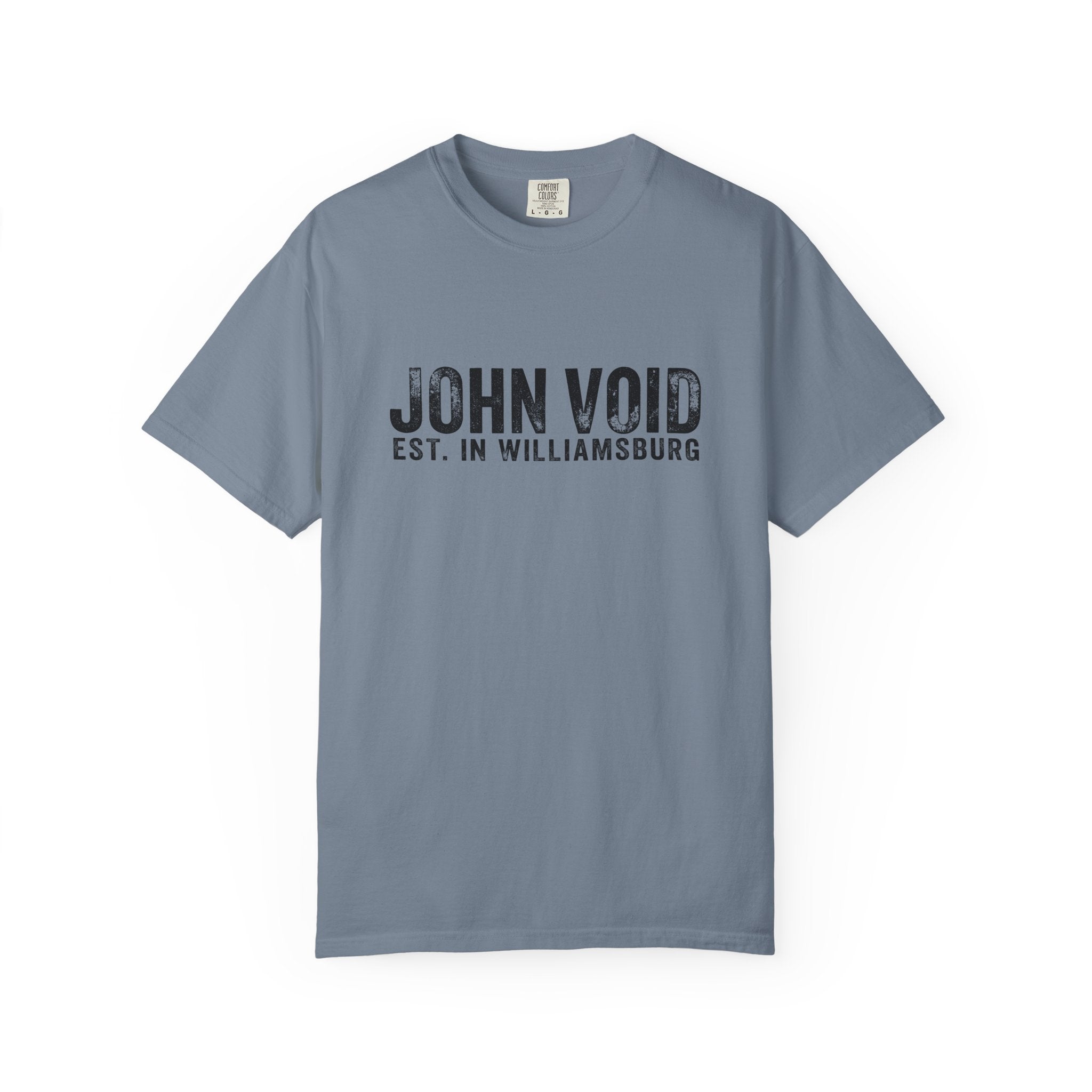 John Void Est. in Williamsburg Graphic T-Shirt | Vintage Text Logo