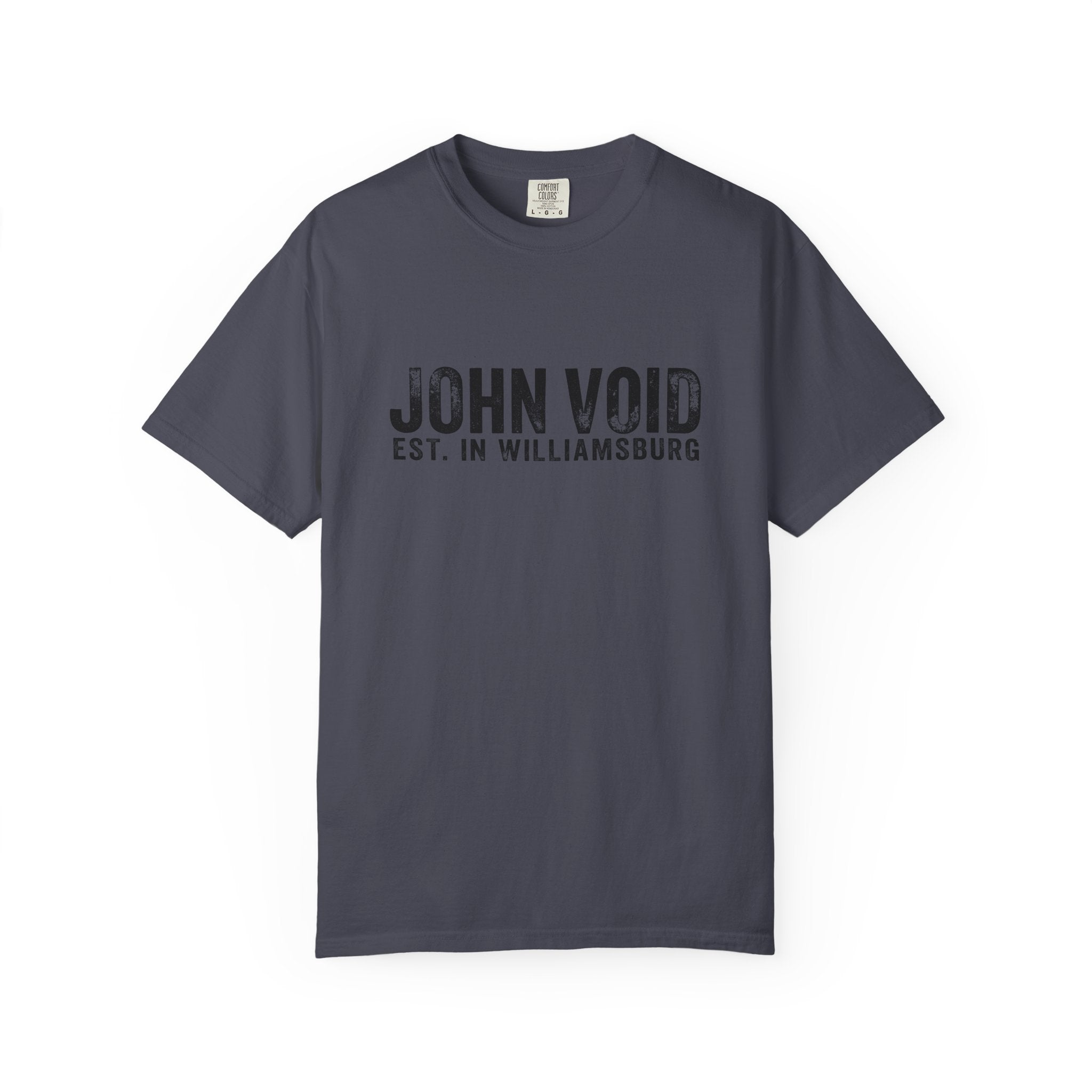 John Void Est. in Williamsburg Graphic T-Shirt | Vintage Text Logo