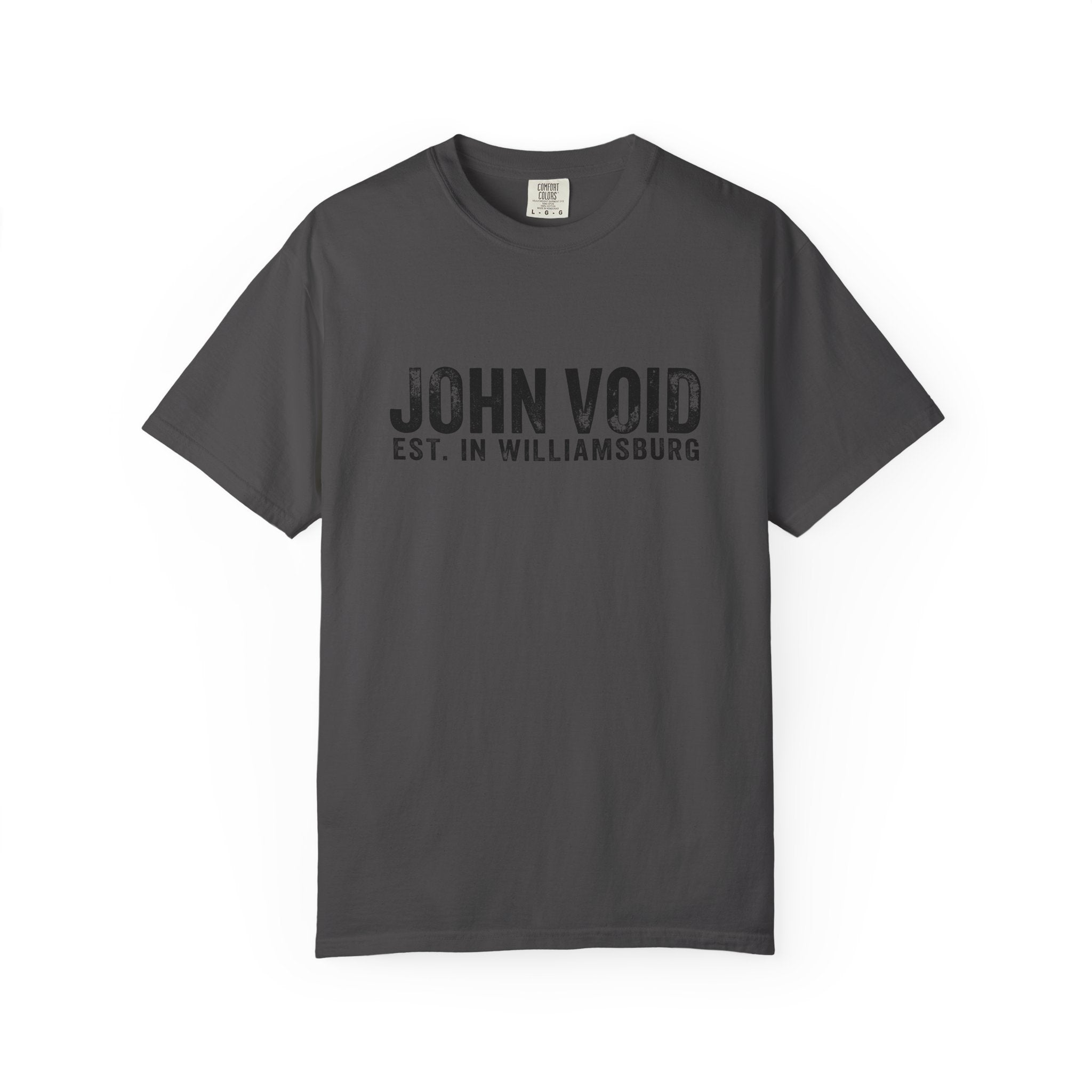 John Void Est. in Williamsburg Graphic T-Shirt | Vintage Text Logo