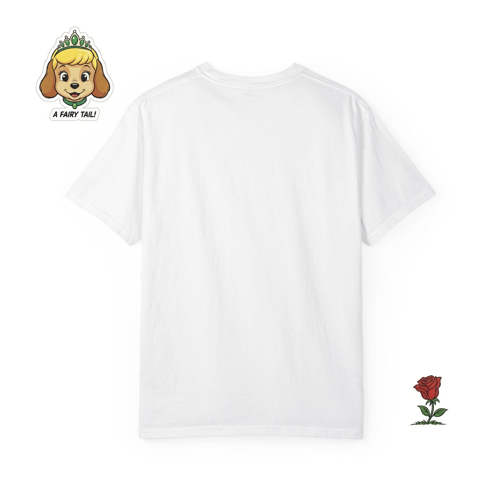 Puppyrella Rose Illustration T-Shirt, Retro Storybook Graphic Tee by John Void