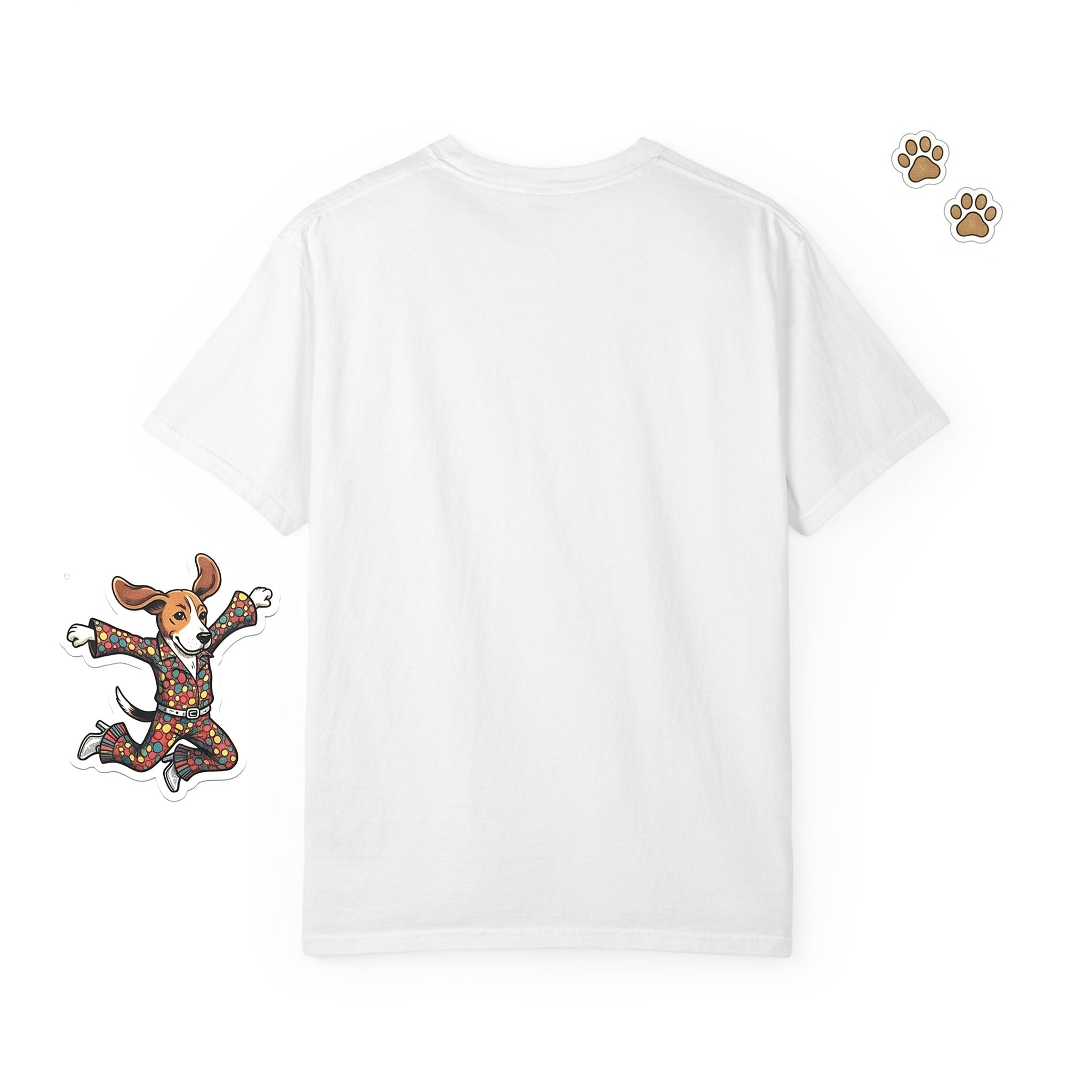 Save A Dog Illustration T-Shirt, Retro Storybook Graphic Tee by John Void