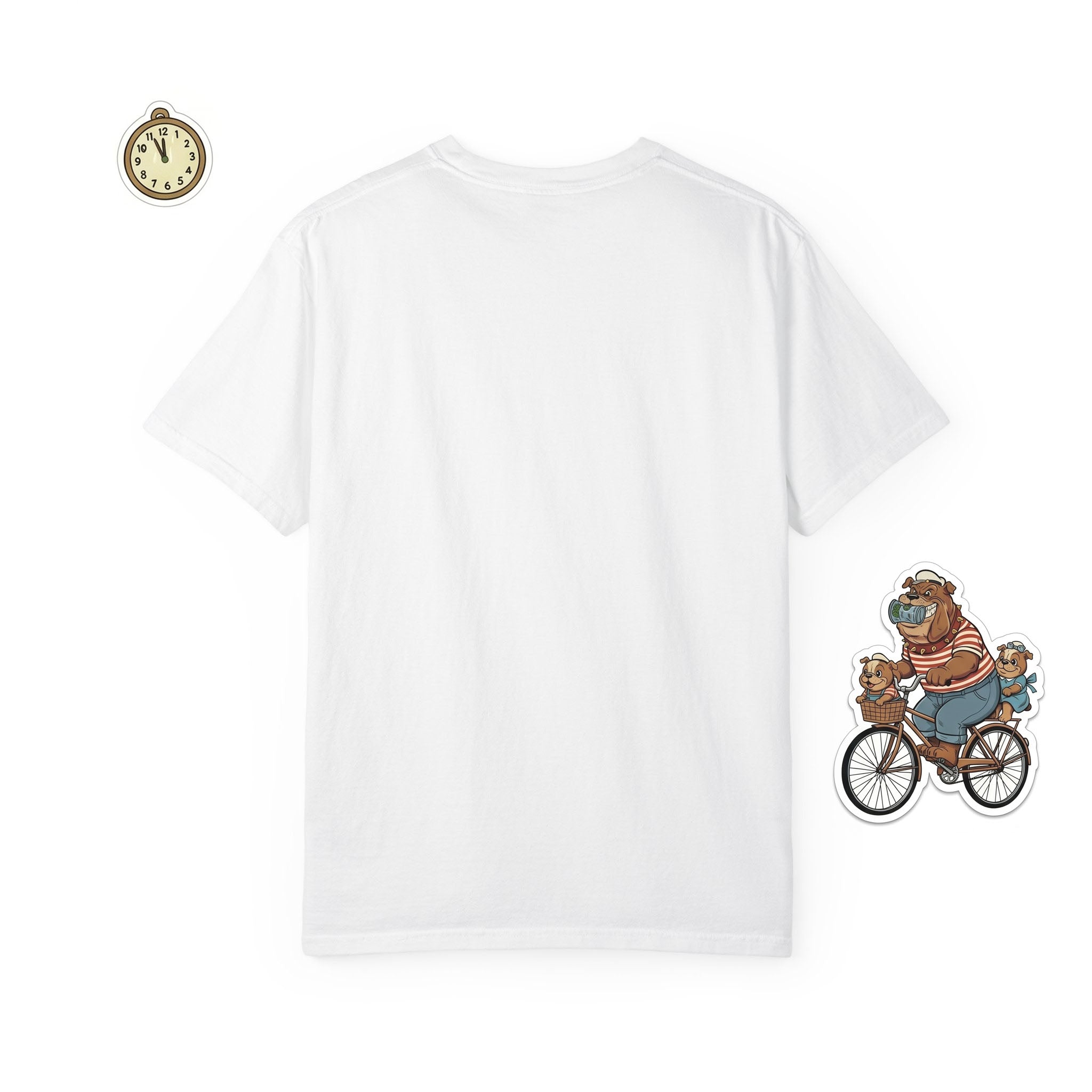 Broc & Sons Bicycle Illustration T-Shirt, Retro Storybook Graphic Tee by John Void