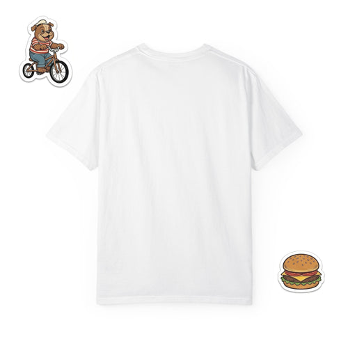 Broc & Sons Biker Illustration T-Shirt, Retro Storybook Graphic Tee by John Void