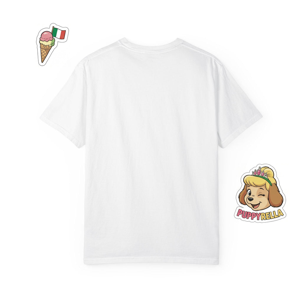 Puppyrella Slipper Illustration T-Shirt, Retro Storybook Graphic Tee by John Void
