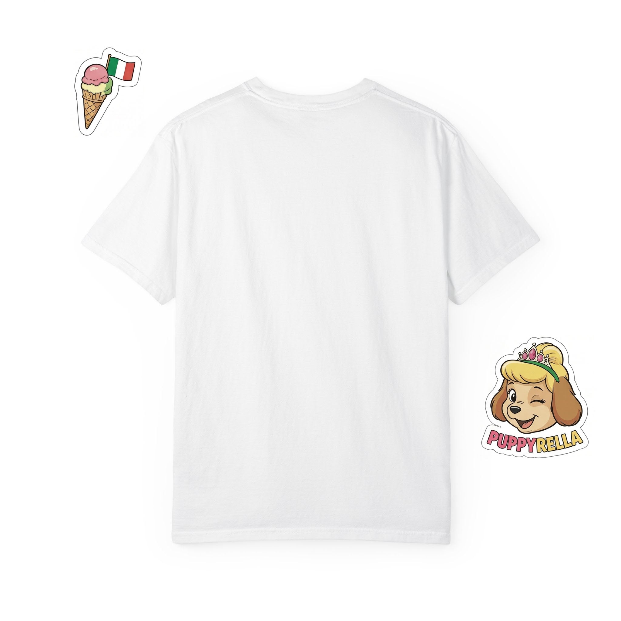 Puppyrella Slipper Illustration T-Shirt, Retro Storybook Graphic Tee by John Void
