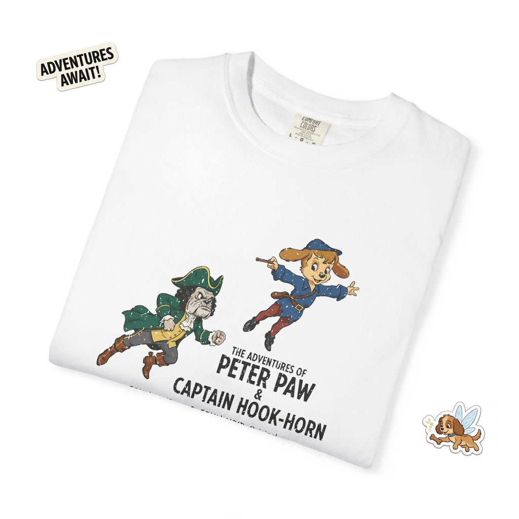 Flying Peter Four Illustration T-Shirt, Retro Storybook Graphic Tee by John Void