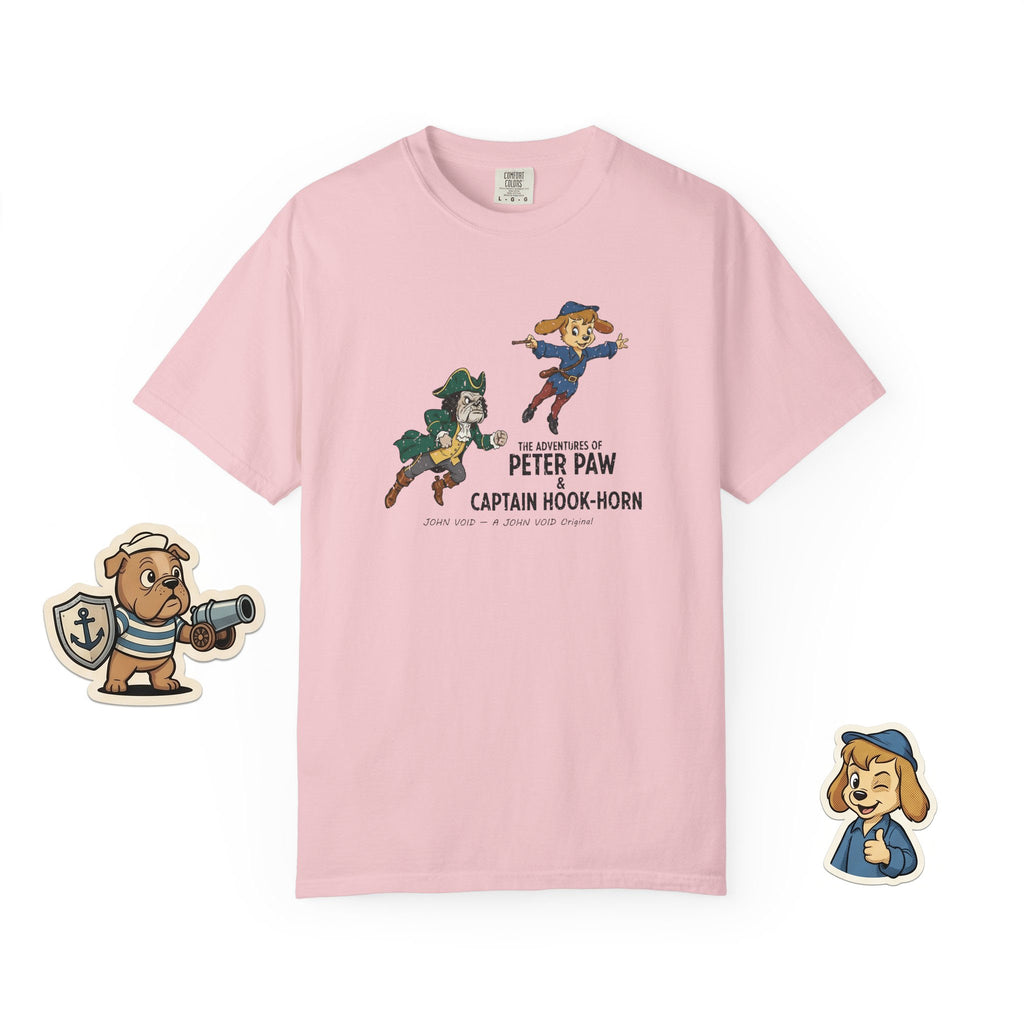 Flying Peter Four Illustration T-Shirt, Retro Storybook Graphic Tee by John Void