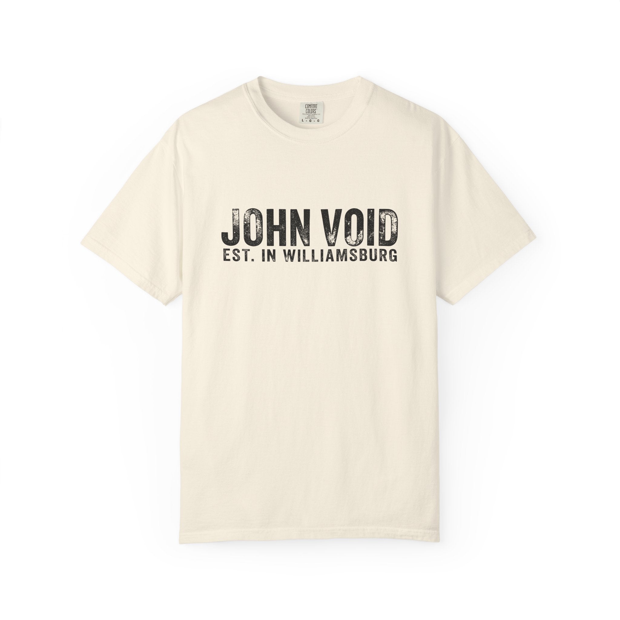 John Void Est. in Williamsburg Graphic T-Shirt | Vintage Text Logo