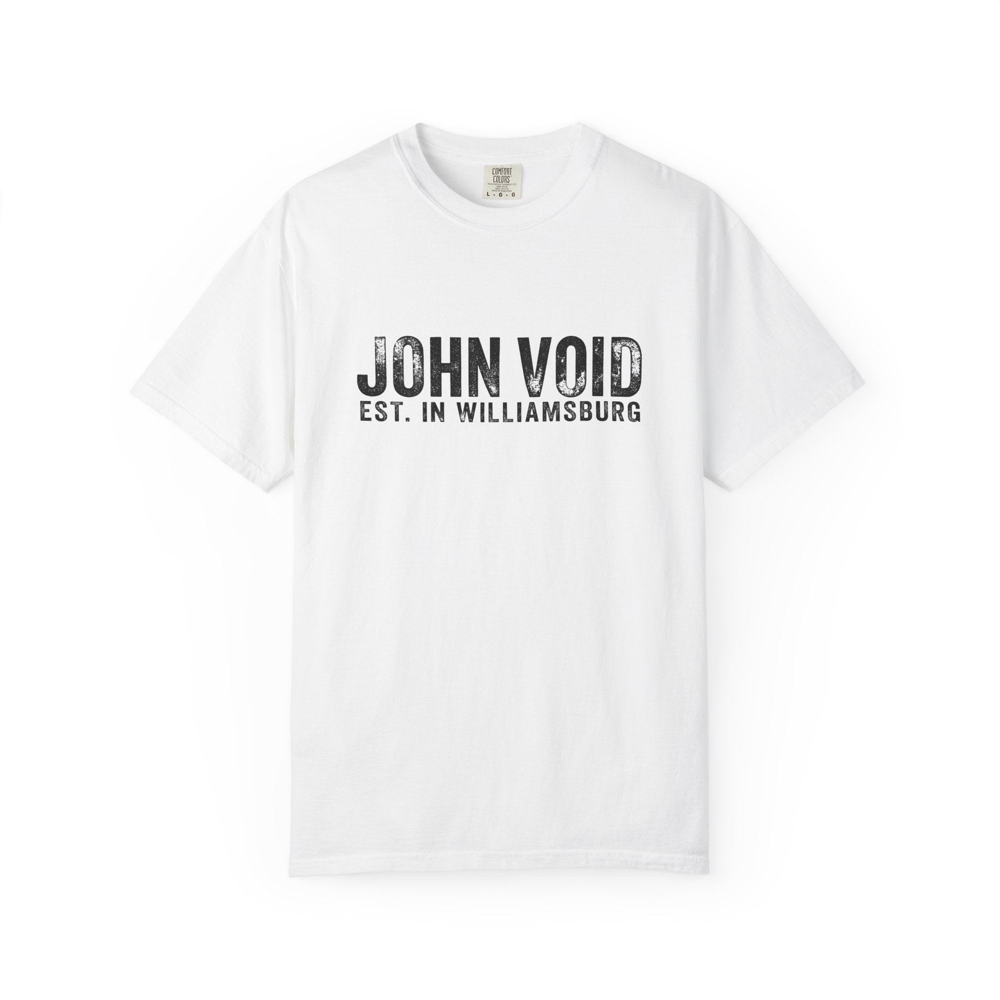 John Void Est. in Williamsburg Graphic T-Shirt | Vintage Text Logo